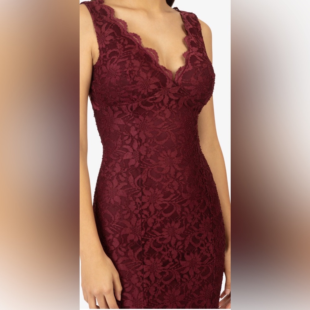 bebe Deep Red Lace dress